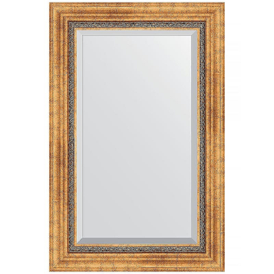 Зеркало Evoform Exclusive 86х56 BY 3412 с фацетом в багетной раме - Римское золото 88