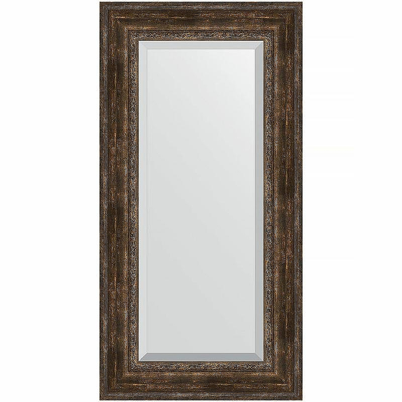 Зеркало Evoform Exclusive 122х62 BY 3508 с фацетом в багетной раме - Состаренное дерево с орнаментом 120, купить, цена, заказать, магазин, доставка, скидка, промокод, купить, цена, заказать, магазин, доставка, скидка, промокод