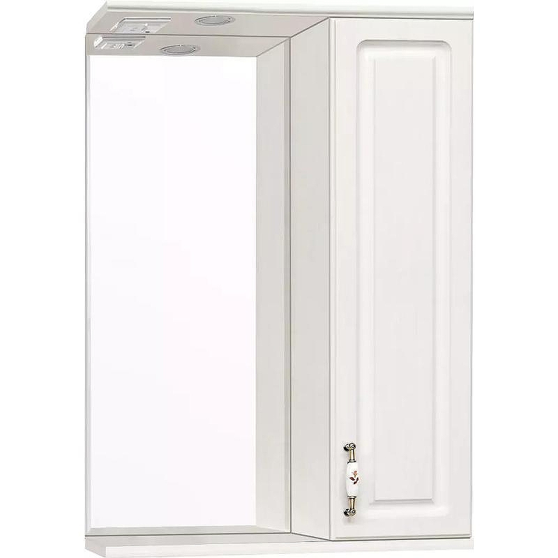 Зеркало со шкафом Style Line Олеандр 2 Люкс 55 ЛС-00000201 с подсветкой Рельеф пастель, купить, цена, заказать, магазин, доставка, скидка, промокод, купить, цена, заказать, магазин, доставка, скидка, промокод