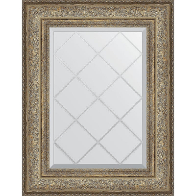 Зеркало Evoform Exclusive-G 78х60 BY 4038 с гравировкой в багетной раме - Виньетка античная бронза 109