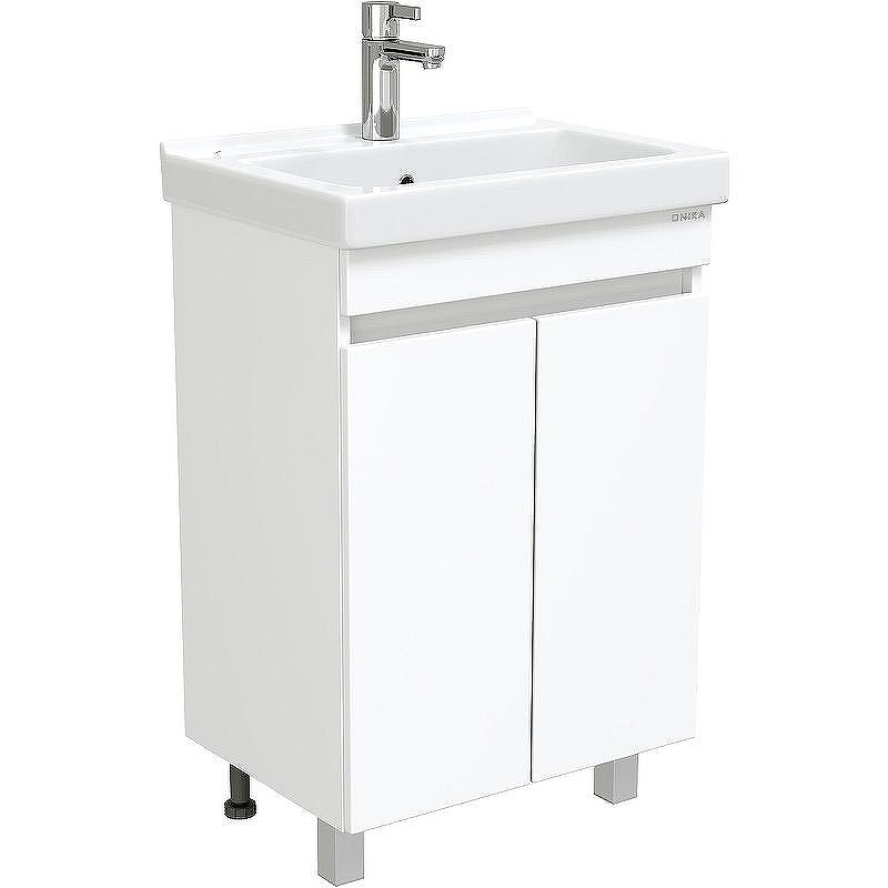 Тумба под раковину Onika Милтон Квадро 55 105561 Белая, купить, цена, заказать, магазин, доставка, скидка, промокод, купить, цена, заказать, магазин, доставка, скидка, промокод