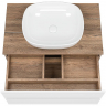 Тумба под раковину Brevita Dakota 80 DAK-09080-19/01-2Я подвесная Белая матовая Дуб Галифакс олово, купить, цена, заказать, магазин, доставка, скидка, промокод, купить, цена, заказать, магазин, доставка, скидка, промокод