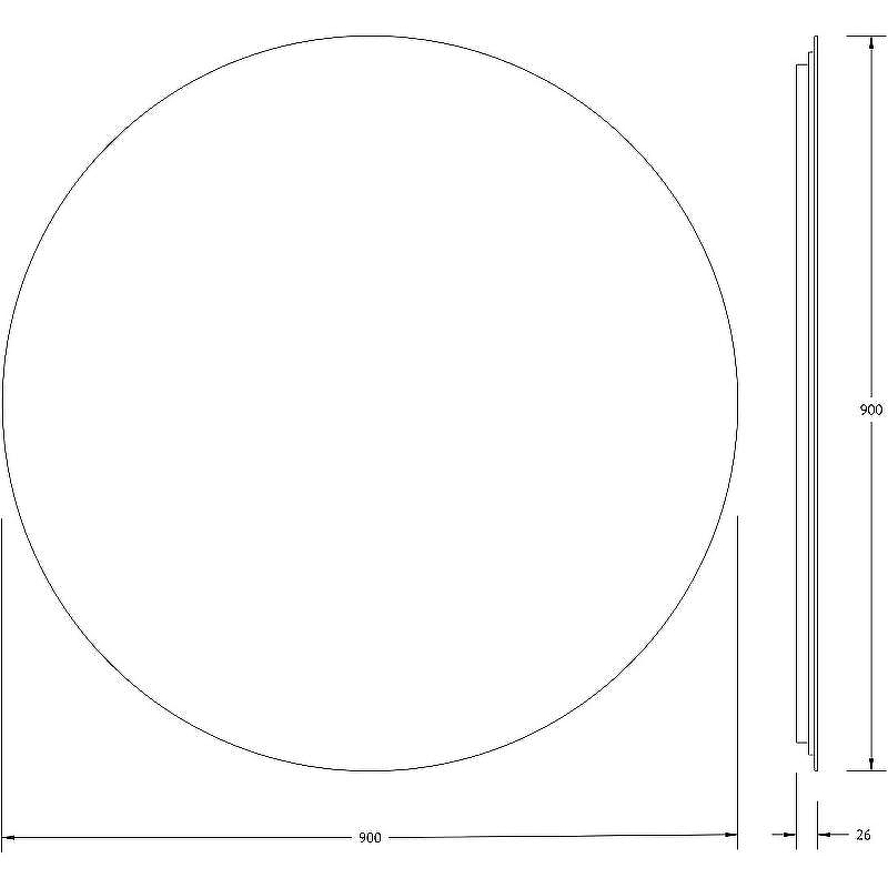 Зеркало Defesto Opti 90x90 DF 2846R с подсветкой 28W-4500К/ИК - выключатель/Нейтральный белый свет, купить, цена, заказать, магазин, доставка, скидка, промокод, купить, цена, заказать, магазин, доставка, скидка, промокод