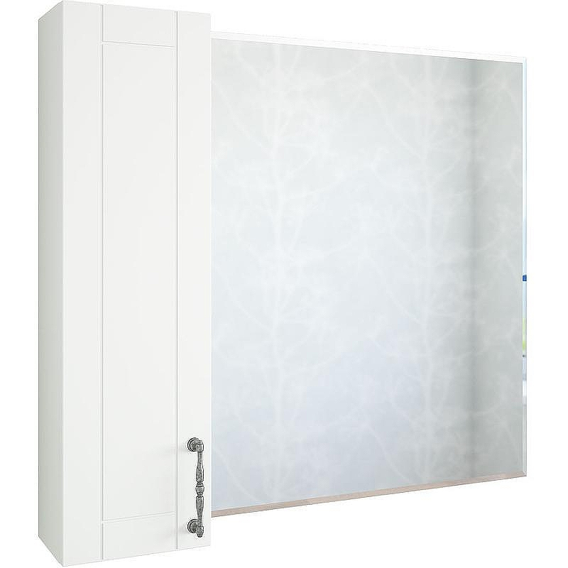 Зеркало со шкафом Sanflor Глория 85 L С000005758 Белое, купить, цена, заказать, магазин, доставка, скидка, промокод, купить, цена, заказать, магазин, доставка, скидка, промокод