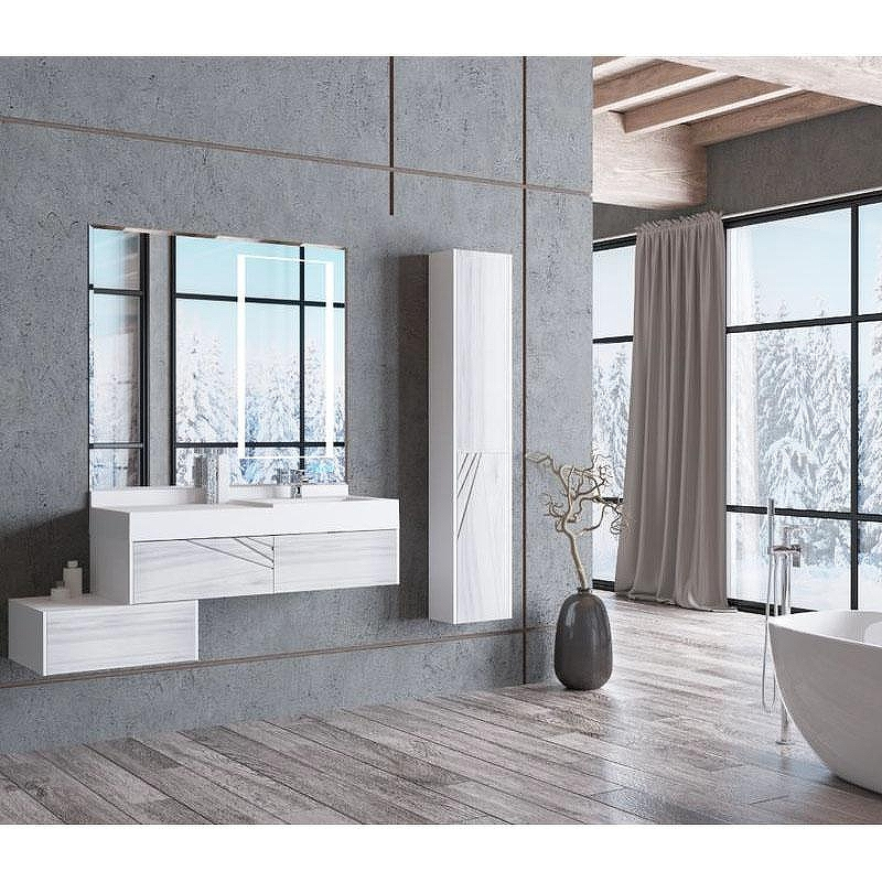 Шкаф пенал Aquaton Сакура 33 R 1A219903SKW8R подвесной Ольха наварра Белый глянец, купить, цена, заказать, магазин, доставка, скидка, промокод, купить, цена, заказать, магазин, доставка, скидка, промокод