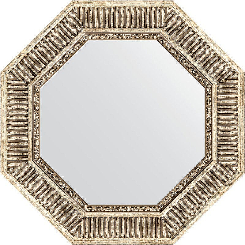 Зеркало Evoform Octagon 58х58 BY 3814 в багетной раме - Серебряный акведук 93, купить, цена, заказать, магазин, доставка, скидка, промокод, купить, цена, заказать, магазин, доставка, скидка, промокод