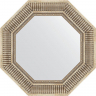 Зеркало Evoform Octagon 58х58 BY 3814 в багетной раме - Серебряный акведук 93, купить, цена, заказать, магазин, доставка, скидка, промокод, купить, цена, заказать, магазин, доставка, скидка, промокод
