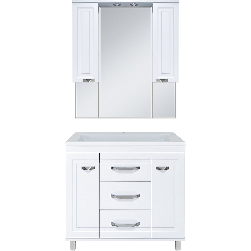 Тумба с раковиной Misty Терра 90 УТ000011809 Белая матовая, купить, цена, заказать, магазин, доставка, скидка, промокод, купить, цена, заказать, магазин, доставка, скидка, промокод