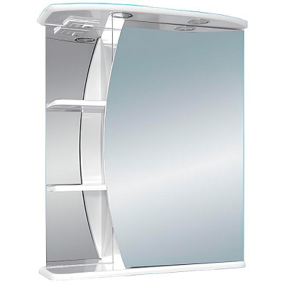 Зеркальный шкаф Misty Луна 60 R Э-Лун02060-01СвП с подсветкой Белый