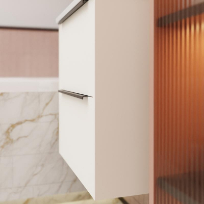 Тумба под раковину La Fenice Tesoro 60 FNC-01-TES-PB-60-2 подвесная Белая матовая