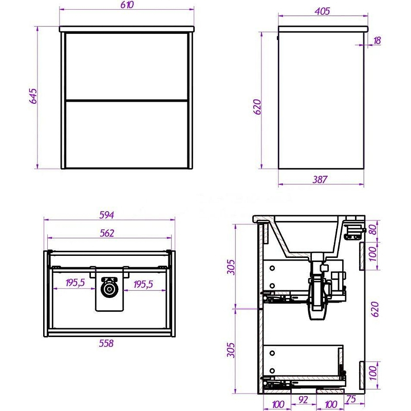 Тумба под раковину La Fenice Tesoro 60 FNC-01-TES-PB-60-2 подвесная Белая матовая, купить, цена, заказать, магазин, доставка, скидка, промокод, купить, цена, заказать, магазин, доставка, скидка, промокод