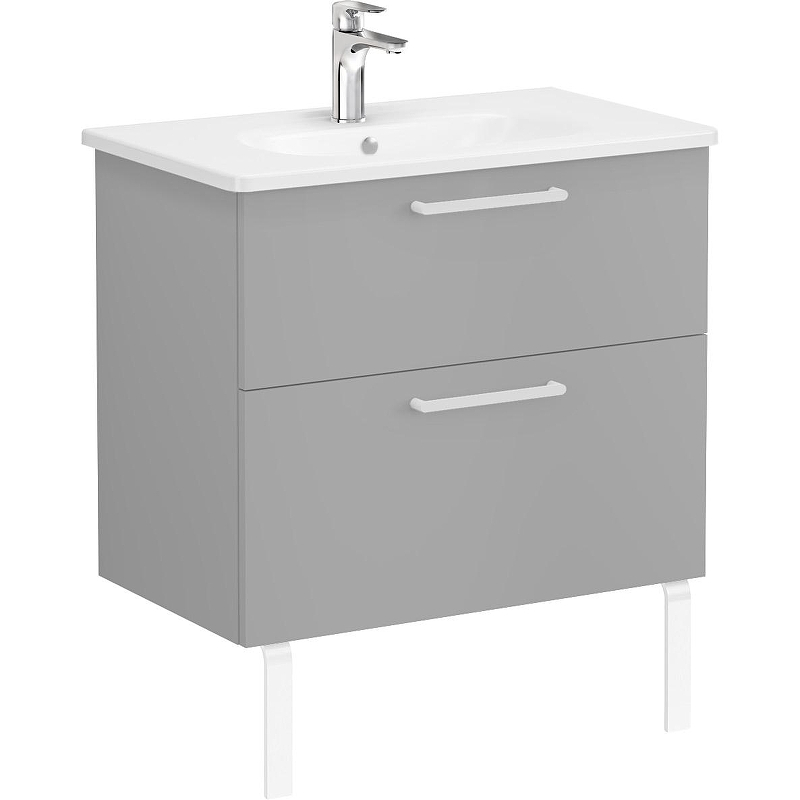 Тумба с раковиной Vitra Root Flat 80 68289 подвесная Серый камень матовый, купить, цена, заказать, магазин, доставка, скидка, промокод, купить, цена, заказать, магазин, доставка, скидка, промокод