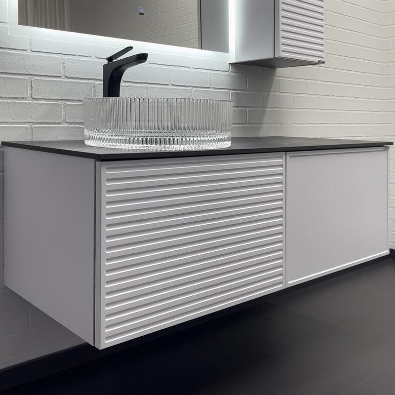 Тумба с раковиной Comforty Геленджик 120 00-00017877 подвесная Белая матовая, купить, цена, заказать, магазин, доставка, скидка, промокод, купить, цена, заказать, магазин, доставка, скидка, промокод