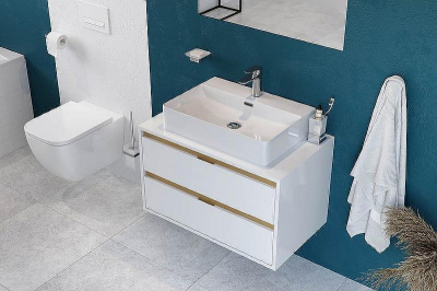 Тумба под раковину Excellent Tuto 80 MLEX.0104.800.WHBL подвесная Белый Дуб