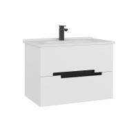 Тумба с раковиной Orka Lodi 80 5005885 подвесная цвет Белый Черный, купить, цена, заказать, магазин, доставка, скидка, промокод, купить, цена, заказать, магазин, доставка, скидка, промокод