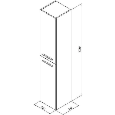 Шкаф пенал Aquanet Nova 35 242259 подвесной Дуб рошелье