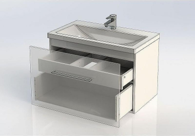 Тумба с раковиной Aquanet Порто 80 212577 подвесная Белая