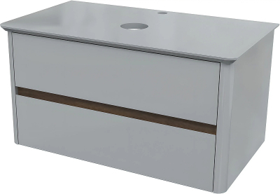 Тумба под раковину Marka One Monro 80П Ц0000005450 подвесная цвет Серый
