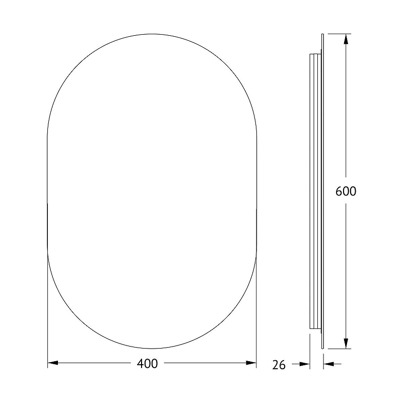 Зеркало Defesto Opti 40х60 DF 2911 с подсветкой 16W-3000K/Без выключателя/Теплый белый свет, купить, цена, заказать, магазин, доставка, скидка, промокод, купить, цена, заказать, магазин, доставка, скидка, промокод