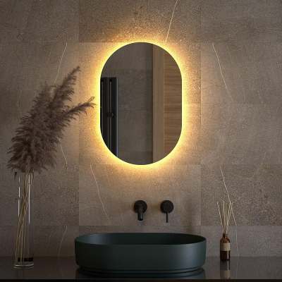 Зеркало Defesto Opti 40х60 DF 2911 с подсветкой 16W-3000K/Без выключателя/Теплый белый свет