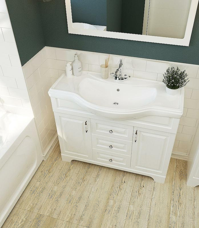 Тумба под раковину 1MarKa Прованс New 80Н У94490 Белый глянец, купить, цена, заказать, магазин, доставка, скидка, промокод, купить, цена, заказать, магазин, доставка, скидка, промокод