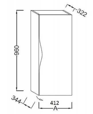 Подвесной шкаф Jacob Delafon Stillness 40 R EB2006D-P6 Натуральный дуб