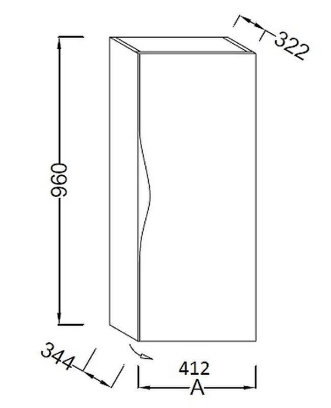 Подвесной шкаф Jacob Delafon Stillness 40 R EB2006D-P6 Натуральный дуб, купить, цена, заказать, магазин, доставка, скидка, промокод, купить, цена, заказать, магазин, доставка, скидка, промокод