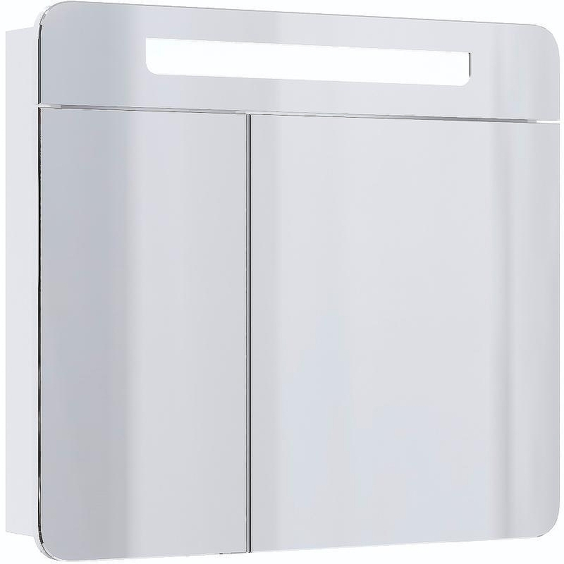 Зеркальный шкаф Onika Неаполь 80.01 208094 с подсветкой Белый, купить, цена, заказать, магазин, доставка, скидка, промокод, купить, цена, заказать, магазин, доставка, скидка, промокод