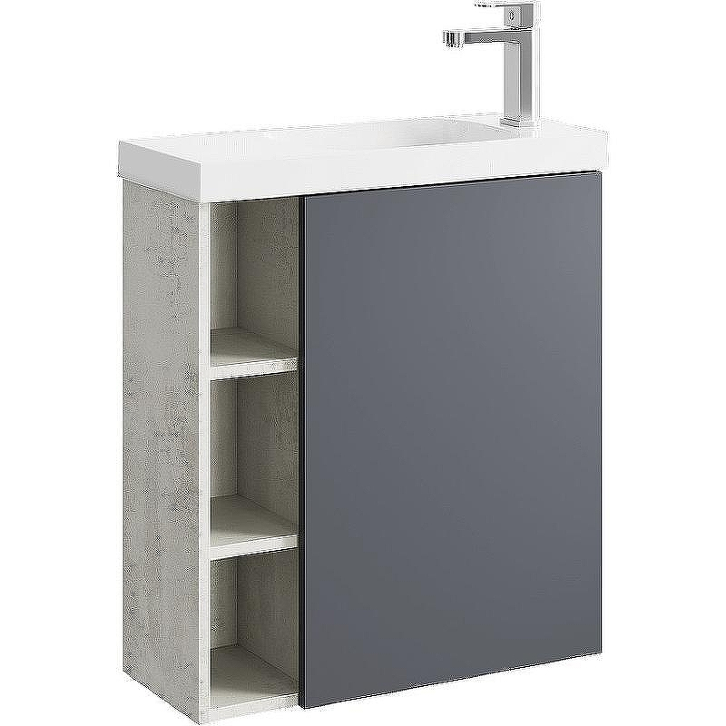 Корпус тумбы под раковину Aqwella Alba 60 R ALB0106RLS подвесной Камень натуральный, купить, цена, заказать, магазин, доставка, скидка, промокод, купить, цена, заказать, магазин, доставка, скидка, промокод