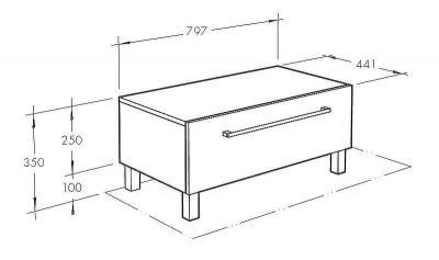 Тумба Aquaton Мадрид 80 1A131903MA010 Белая