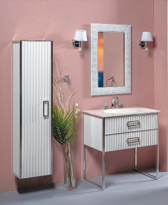 Шкаф пенал Boheme Armadi Art Monaco 35 868-WCR подвесной Белый глянец Хром