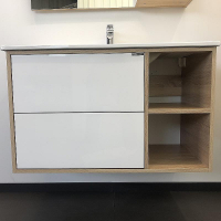 Тумба с раковиной Comforty Гамбург 90 00004142225 подвесная Дуб сонома, купить, цена, заказать, магазин, доставка, скидка, промокод, купить, цена, заказать, магазин, доставка, скидка, промокод