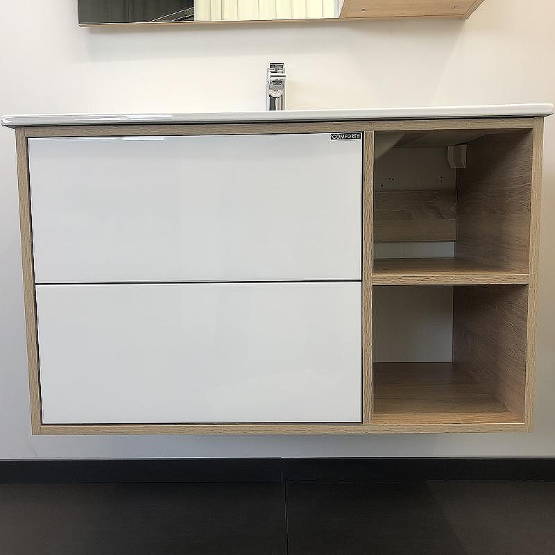 Тумба с раковиной Comforty Гамбург 90 00004142225 подвесная Дуб сонома, купить, цена, заказать, магазин, доставка, скидка, промокод, купить, цена, заказать, магазин, доставка, скидка, промокод