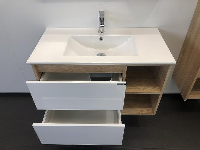 Тумба с раковиной Comforty Гамбург 90 00004142225 подвесная Дуб сонома, купить, цена, заказать, магазин, доставка, скидка, промокод, купить, цена, заказать, магазин, доставка, скидка, промокод