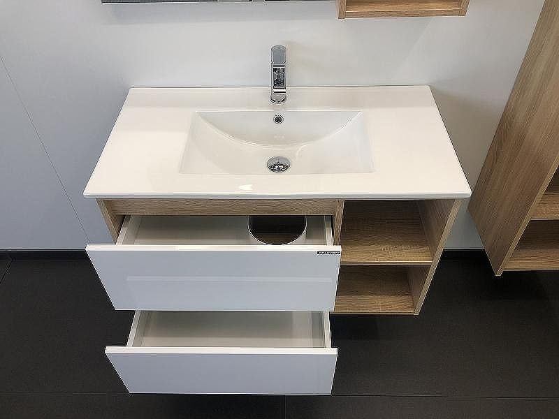 Тумба с раковиной Comforty Гамбург 90 00004142225 подвесная Дуб сонома, купить, цена, заказать, магазин, доставка, скидка, промокод, купить, цена, заказать, магазин, доставка, скидка, промокод