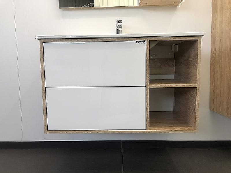 Тумба с раковиной Comforty Гамбург 90 00004142225 подвесная Дуб сонома, купить, цена, заказать, магазин, доставка, скидка, промокод, купить, цена, заказать, магазин, доставка, скидка, промокод