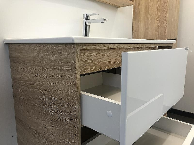 Тумба с раковиной Comforty Гамбург 90 00004142225 подвесная Дуб сонома, купить, цена, заказать, магазин, доставка, скидка, промокод, купить, цена, заказать, магазин, доставка, скидка, промокод