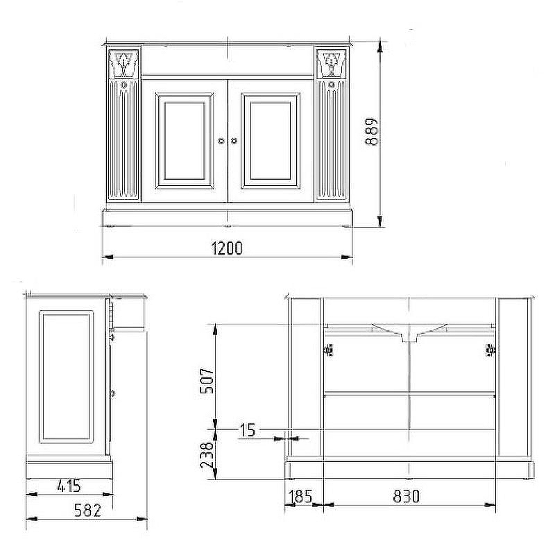 Тумба под раковину Migliore Ravenna 120 27061 Слоновая кость с золотом без столешницы, купить, цена, заказать, магазин, доставка, скидка, промокод, купить, цена, заказать, магазин, доставка, скидка, промокод
