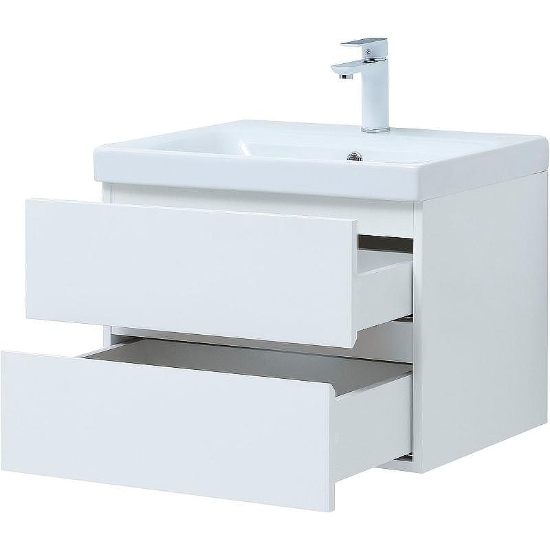 Тумба под раковину Aquanet Беркли 60 302349 подвесная Белый глянец, купить, цена, заказать, магазин, доставка, скидка, промокод, купить, цена, заказать, магазин, доставка, скидка, промокод