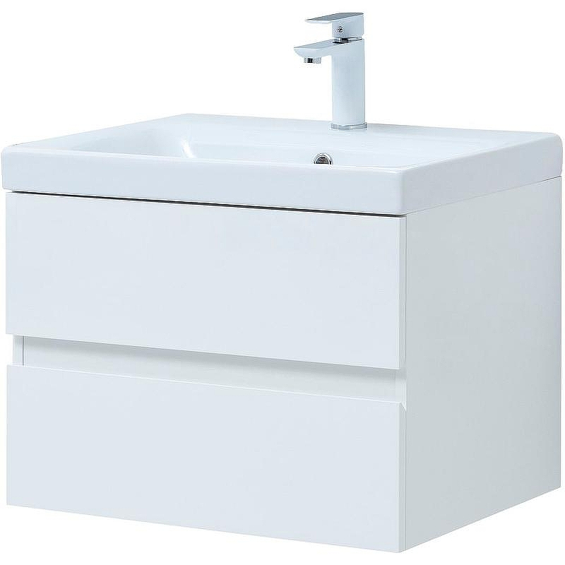 Тумба под раковину Aquanet Беркли 60 302349 подвесная Белый глянец, купить, цена, заказать, магазин, доставка, скидка, промокод, купить, цена, заказать, магазин, доставка, скидка, промокод