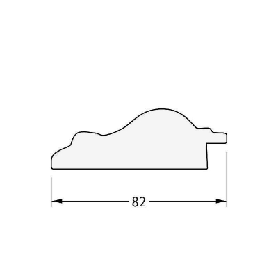 Зеркало Evoform Exclusive 165х75 BY 1302 с фацетом в багетной раме - Старый гипс 82