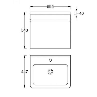 Тумба под раковину Veedi Prestige 60 PRS600T-CR подвесная Белая