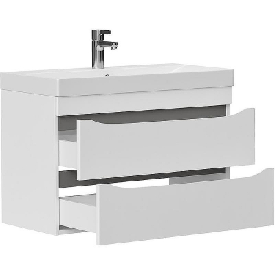 Тумба под раковину Volna Lake 80.2Y tpLAKE80.2Y-01 подвесная Белая