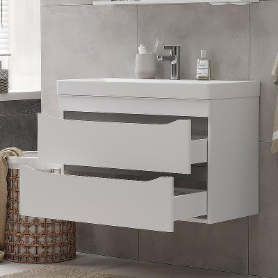 Тумба под раковину Volna Lake 80.2Y tpLAKE80.2Y-01 подвесная Белая