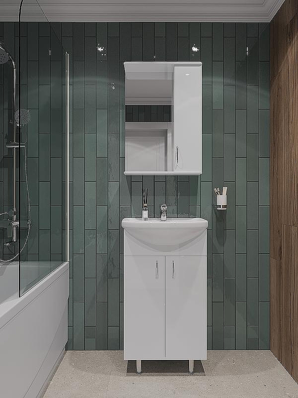 Тумба с раковиной Orange Лайт 50 LA-50TUW+RA Белая, купить, цена, заказать, магазин, доставка, скидка, промокод, купить, цена, заказать, магазин, доставка, скидка, промокод