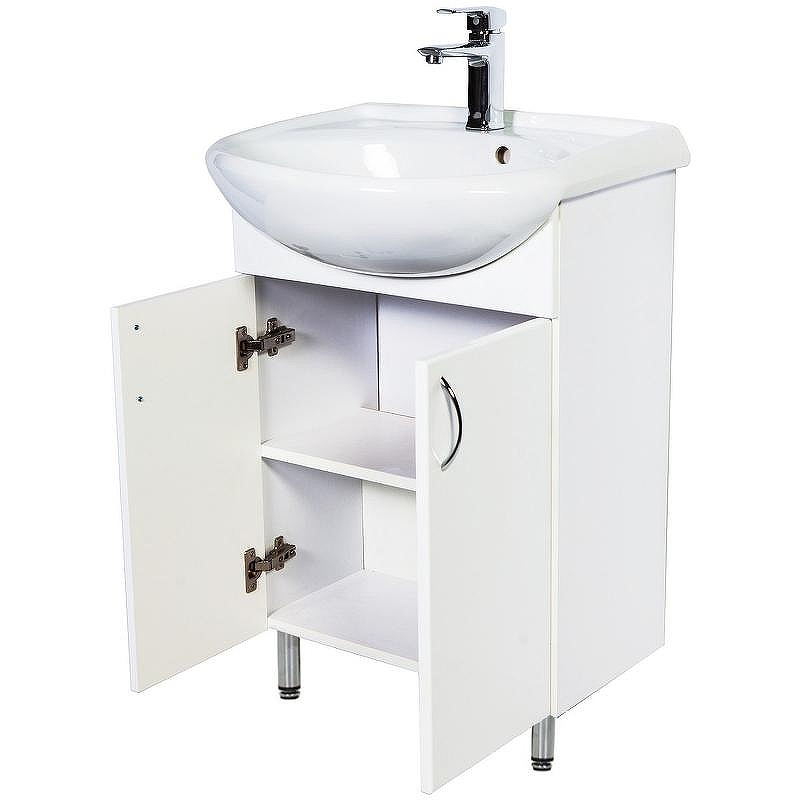 Тумба с раковиной Orange Лайт 50 LA-50TUW+RA Белая, купить, цена, заказать, магазин, доставка, скидка, промокод, купить, цена, заказать, магазин, доставка, скидка, промокод