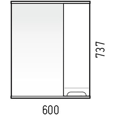 Зеркало со шкафом Corozo Лея 60 SD-00001488 Белое