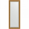 Зеркало Evoform Exclusive 133х53 BY 3509 с фацетом в багетной раме - Состаренное золото с плетением 70, купить, цена, заказать, магазин, доставка, скидка, промокод, купить, цена, заказать, магазин, доставка, скидка, промокод