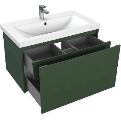 Тумба под раковину Cersanit Grande 80 64303 подвесная Зеленая
