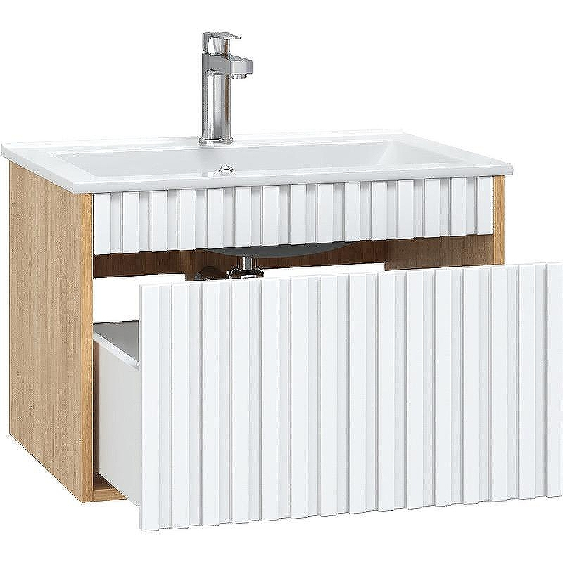 Тумба под раковину Onika Дайлер 60 106150 подвесная Белая Дуб сонома, купить, цена, заказать, магазин, доставка, скидка, промокод, купить, цена, заказать, магазин, доставка, скидка, промокод